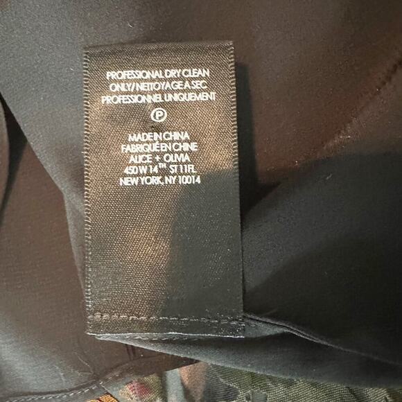 Alice + Olivia Heather  DEVORÉ Chiffon Asymmetrical Dress Floral Size 2 - Picture 8 of 14